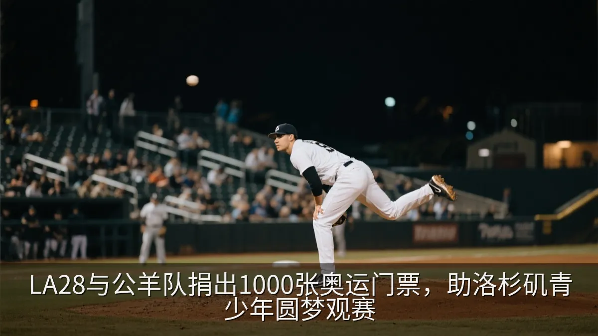 棒球比赛中投手在夜间球场投球