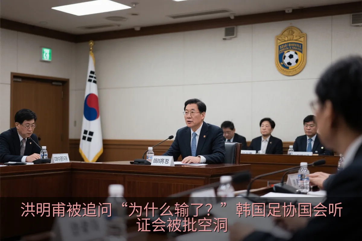 洪明甫被追问“为什么输了？”韩国足协国会听证会被批空洞